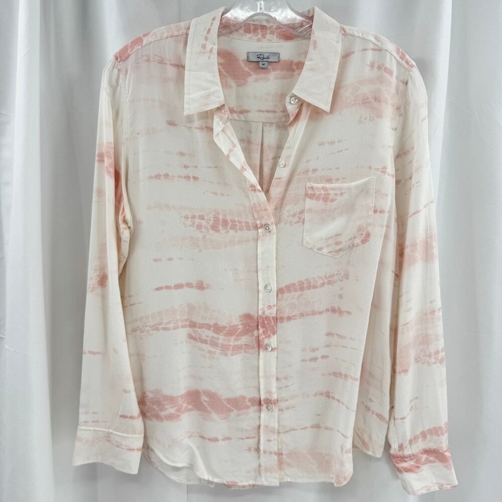 Rails Silk Button Up Kate Sunburst Tye Dye